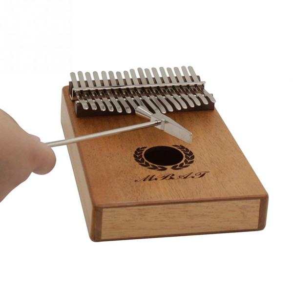 17 Key Kalimba Thumb Piano Mahogany Pocket Thumb Piano with Storage Bag Tuning Hammer Music Scale Sticker