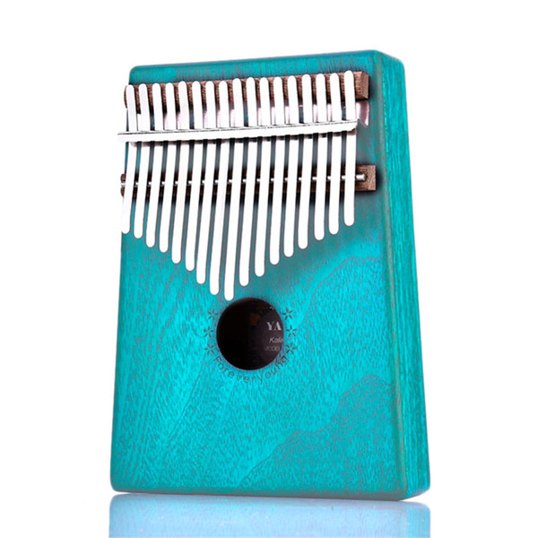 17 Key Kalimba Mahogany Thumb Piano Mbira Solid Wood Thumb Piano Finger Mini Keyboard Instrument Calimba African Natural Piano