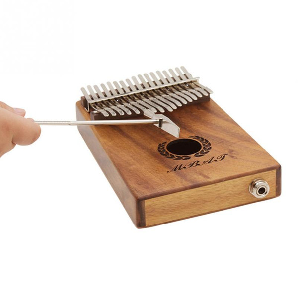 Kalimba Mbira Thumb Piano Sanza 17 keys Solid Wood Finger Piano with Carry Bag Tuning Hammer Music Scale Sticker