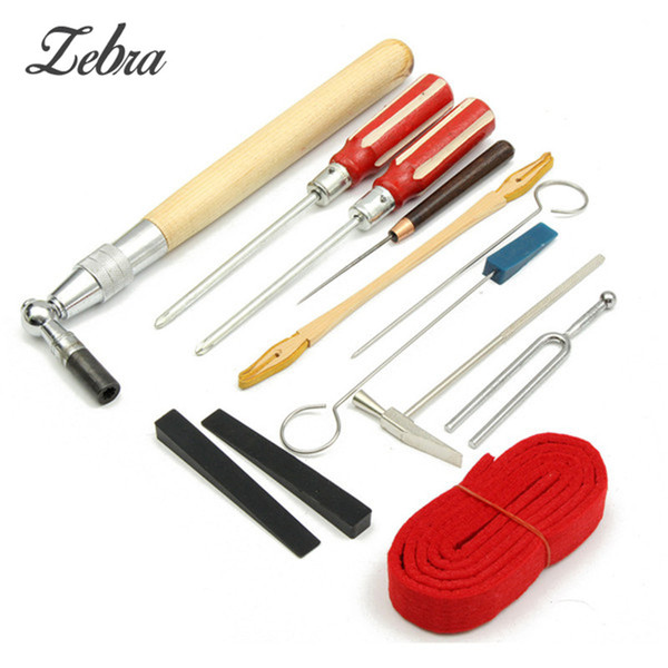 wholesale 13pcs/set Professional Piano Tuning Maintenance Tool Kits Hammer Stick Screwdriver with Case Portable Piano Accessories