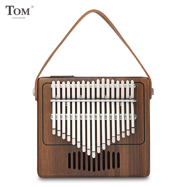 TOM TK - R1 17-key 14.50*13.00*3.00 cm Kalimba Thumb Piano Walnut Wood Musical Instrument