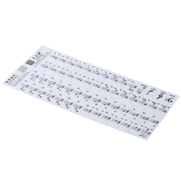 Transparent 49/ 61/ 88 Keys Electronic Piano Keyboard Stickers Piano Key Sticker MIDI Keyboard Stave Note Sticker for White Key