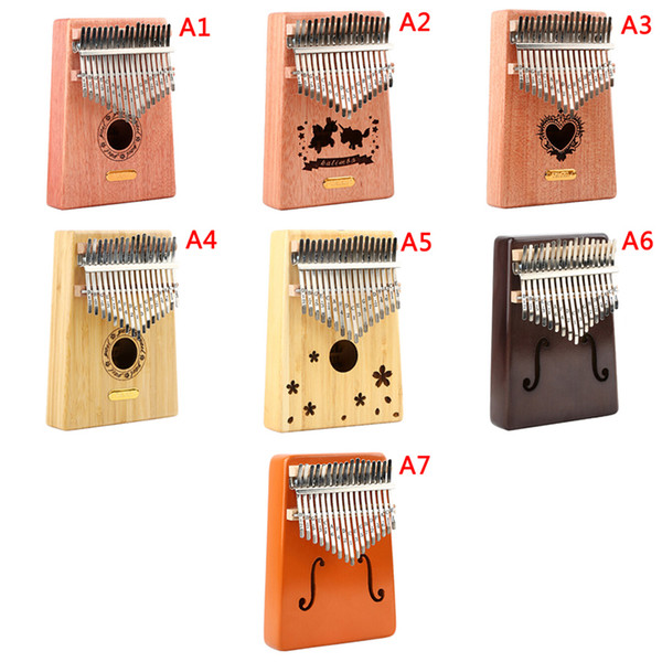 17 Key Finger Kalimba Mbira Sanza Thumb Piano Pocket Size Supporting Bag Gecko Keyboard