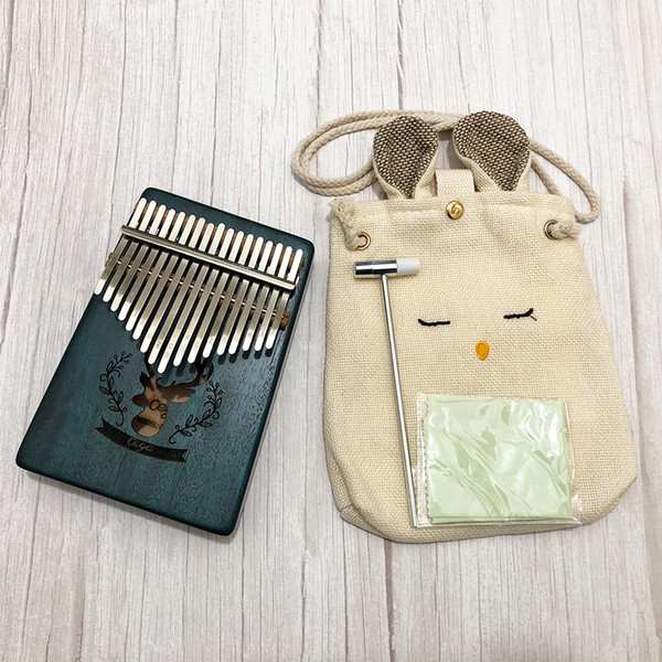 17 Key Finger Kalimba Paino Mbira Sanza Thumb Piano Pocket Size Supporting Bag Cega Keyboard Marimba Wood Musical Instrument