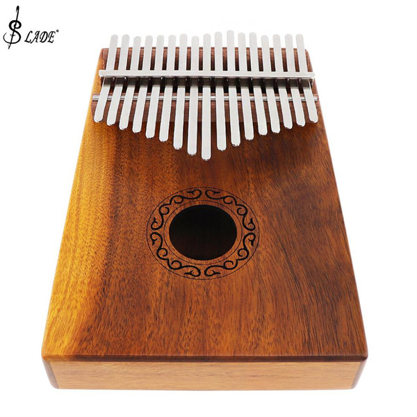 wholesale 17 Key Kalimba Single Board Solid Acacia Wood Thumb Piano Mbira Natural Keyboard Instrument with Complete Accessories