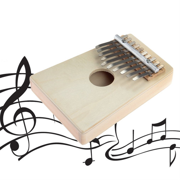 10 Key Finger Kalimba Mbira Sanza Thumb Finger Piano Pocket Size Light Yellow Gecko Keyboard Marimba Wood Musical Instrument
