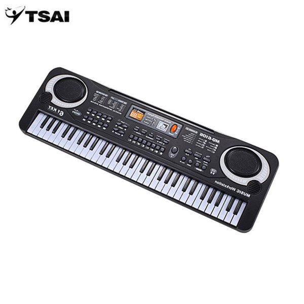 wholesale 61 Keys Electronic Music Keyboard Electric Organ With Microphone Children Musical Instrument Early Educational Tool For Kid