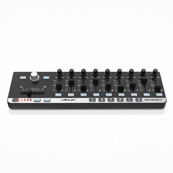 High quality Worlde EasyControl.9 Mini Portable USB 9 Slim-Line Control MIDI Controller