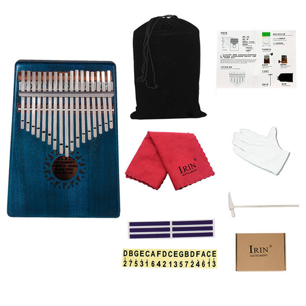 wholesale 17 Keys Finger Thumb Piano Kalimba Mbira Natural Calimba Acacia Carolinba Thumb Piano Set Kalimba Set Keyboard Instrument
