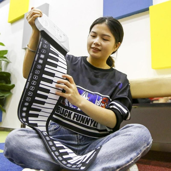 Multi Style Portable 49 Keys Flexible Silicone Roll Up Piano Folding Electronic Keyboard for Children Student