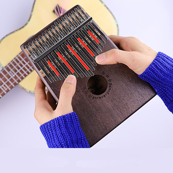 17 Key Finger Kalimba Mbira Sanza Thumb Piano Pocket Size Beginners Keyboard Marimba Wood Musical Instrument Free Shipping