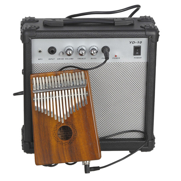 wholesale New 17 Key K17KEQ Kalimba Connect the EQ Solid KOA African Thumb Piano Finger Percussion Keyboard Music Instruments