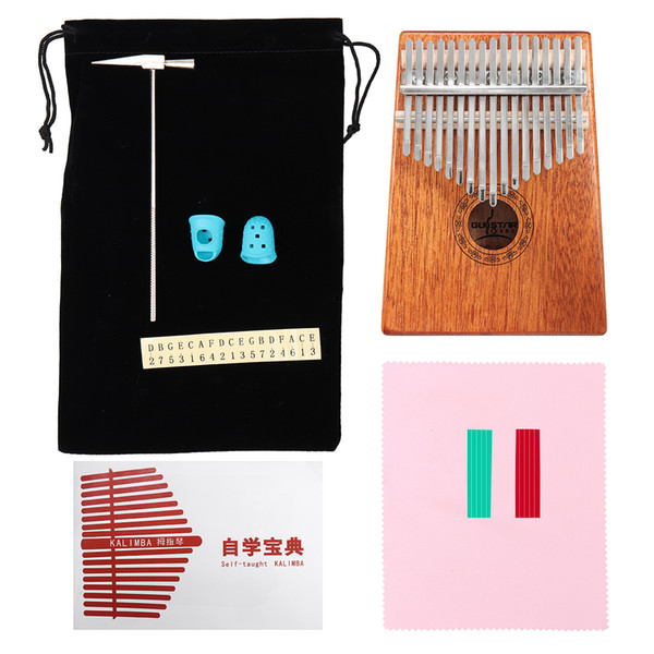 Kalimba Mbira Portable Clear Sound Ethereal Warm Full African Natural Wood Thumb Piano 17 key Nyunga Mahogany Wood Toughness