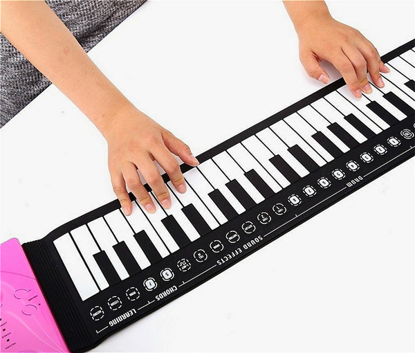 Portable 49 Keys Flexible Roll Up Piano Electronic Soft Keyboard Piano Silicone Rubber Keyboard ABS Plastic KB03