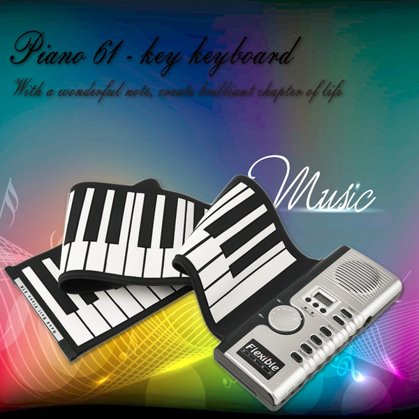 61 Keys Universal Flexible Roll Up Electronic Piano Soft Keyboard Piano free shipping