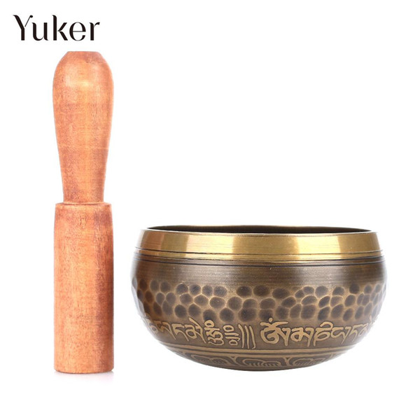 9.5cm Tibetan Buddhism Soothing Sound Gift Durable Faith Copper Bowl Chakra Singing Bowl Meditation Relax