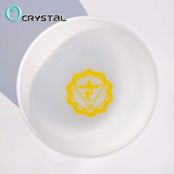 10 Inch E Solar 440hz 432hz Plexus Chakra Symble Pattern Quartz Crystal Singing Bowl Sound Healing Stone