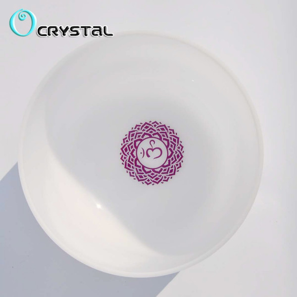 10 Inch B Crown 440hz or 432hz Purple Chakra Symble Pattern Quartz Crystal Singing Bowl 10