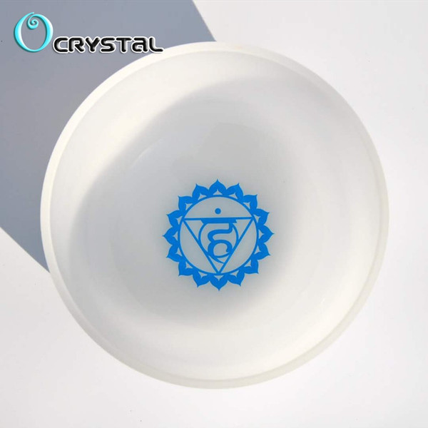 10 Inch G Throat 440hz 432hz Chakra Symble Pattern Quartz Crystal Singing Bowl