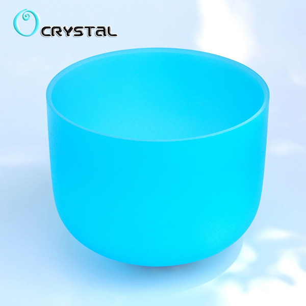 10 Inch G Throat 440hz 432hz Blue Chakra Quartz Crystal Singing Bowl - Meditation Healing