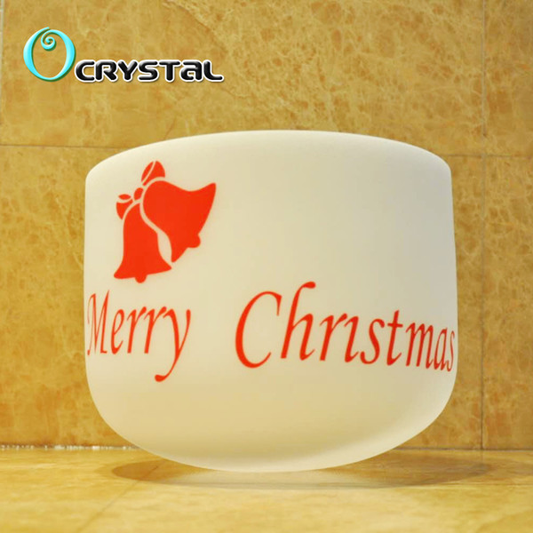 8 Inch C/D/E/F/G/A/B Merry Christmas Chakra Frosted Quartz Crystal Singing Bowl 8