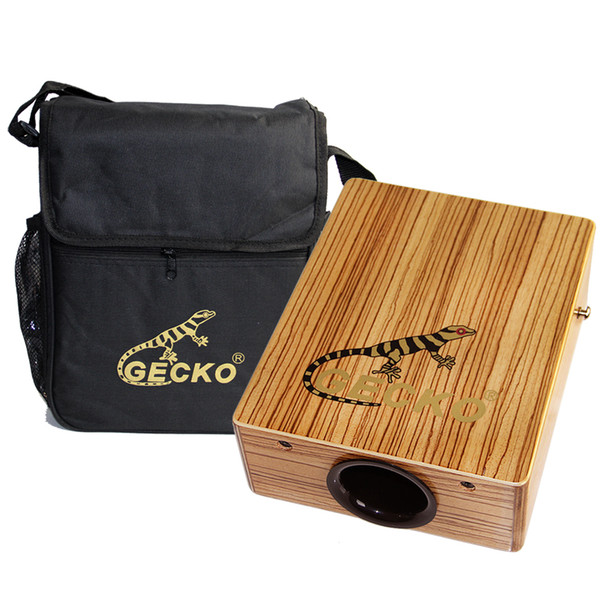 Wholesale- GECKO Cajon C-68Z Zebra Wood Natural 95*230*290mm