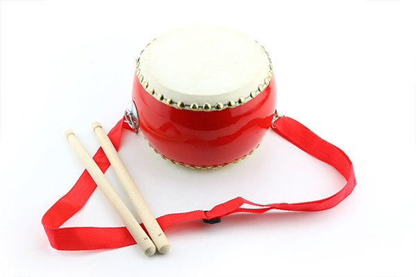 Red drum percussion toys children enlightenment music beating drums drums Chinese musical instruments free shipping