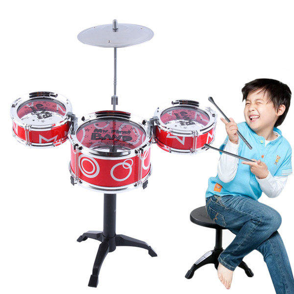 Children Kids Educational Toy Rock Drums Simulation Musical Instruments Three drum wholesale