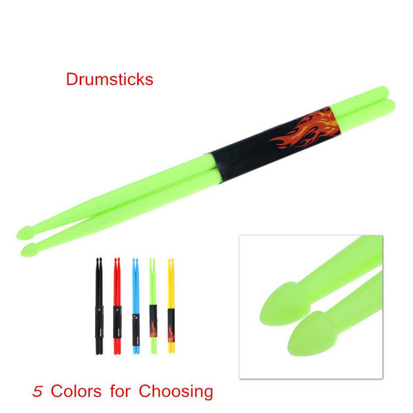 High Quality One Pair 5A Nylon Material Drum Sticks 5 Colors Drumsticks for Choosing Druml Accessories