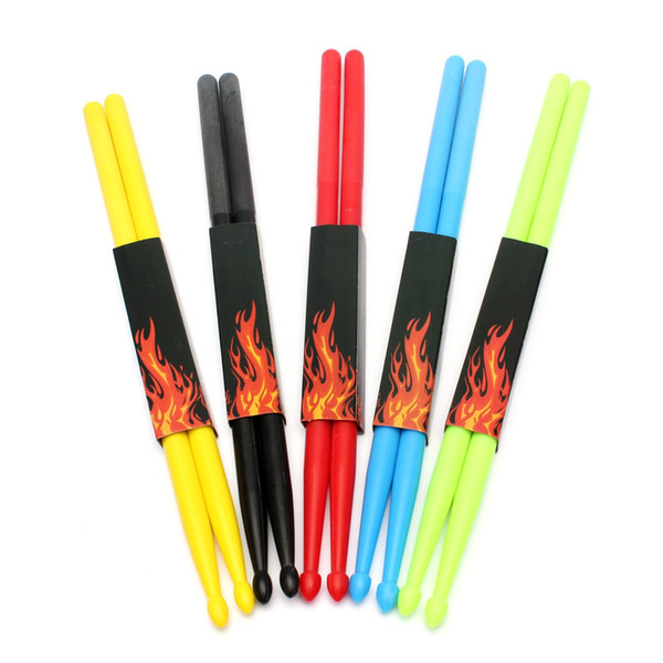 Wholesale-1 Pair of Lightweight Professional 41.5cm Nylon 5A drumsticks drum hammer drum stick with anti-slip grip for Drummer