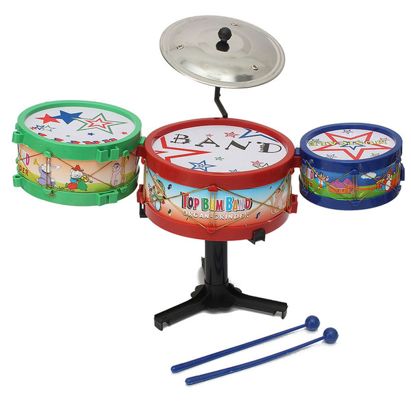 1 Set Mini Children Drum Kit Set Musical Instruments for Band Toy Bass Gifts Kids Music Learning & Educational