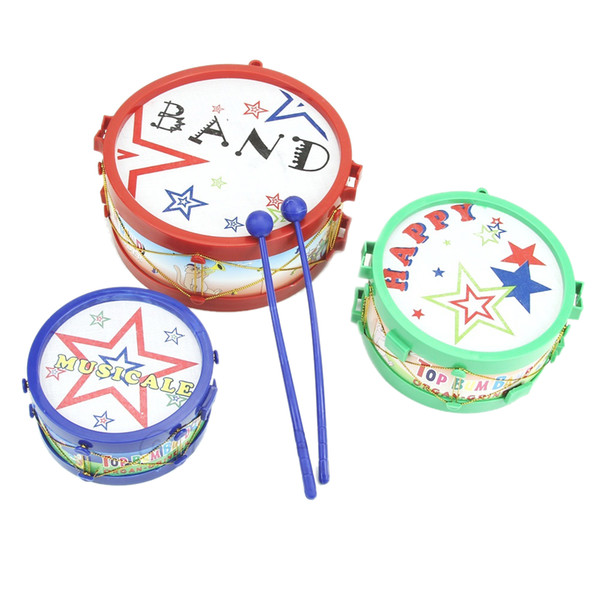 Children Kids Colorful Plastic Musical Instruments Toy Drum Drum Kit Set-MUSIC