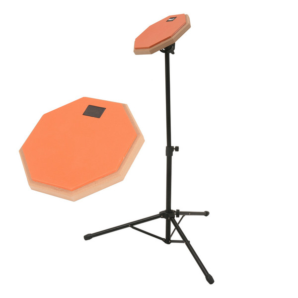 8 Inch Gray Rubber Wooden Dumb Drum Practice Training Drum Pad with Stand