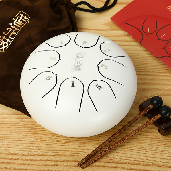 5 colours 6 inch Steel Tongue Drum Mini 8 Tone G Tune Hand Pan Drum Tank Hang Drum with Drumsticks Carrying Bag Percussion Instruments