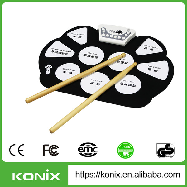 Wholesale- reset drum chip for workcent mini piano toys portable silicone drum