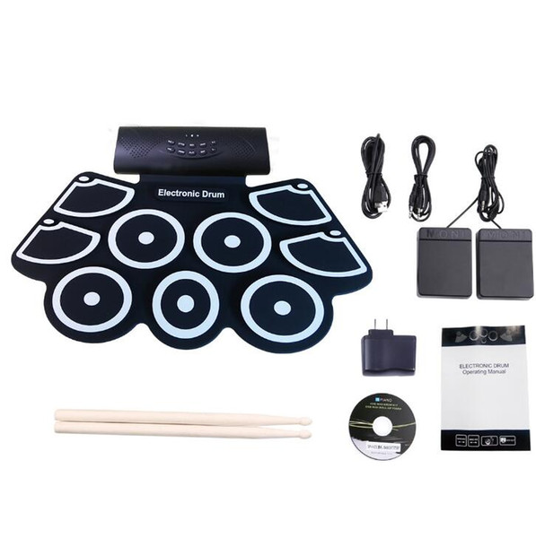 Hand roll drum portable electronic drum lithium battery charging silicone portable