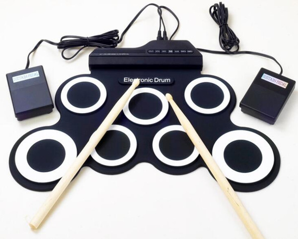 Hand roll USB electronic drum portable drum folding silicone drum