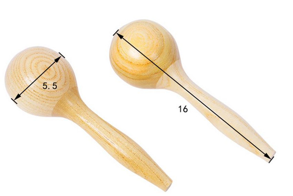 1 Pair 2 PCS Wooden Sand Hammer Maraca Shaker Toy Musical Instrument Kids Percussion with Free Shipping