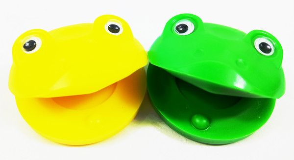 Cartoon Castanets - pair of Animal Style ABS Castanets Geen and Yellow