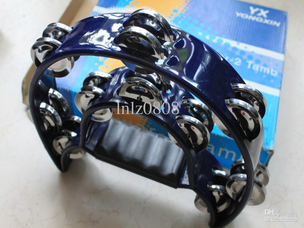 DOUBLE HALF MOON TAMBOURINE percussion tamborine drum blue TW-20