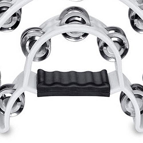 Good Deal Double Row Jingles Half Moon Musical Tambourine Percussion Drum White Party KTV