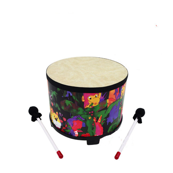 10inch Kids Percussion Floor Tom Drum Polyester drum skin Rain Forest Musical Instrument Percussion