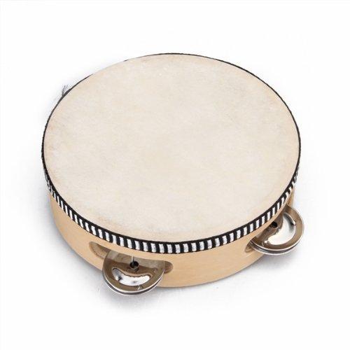 Children's toy tambourine with wood with 6 