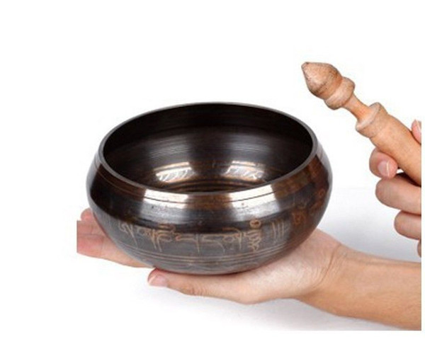 Details about Stunning tibet brass buddhism singing bowl