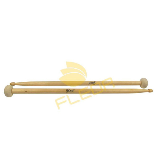 Wholesale-NEW 1 Pair Duplex Gong Mallet Drum Sticks,Double End of Felt Head and 5A Head