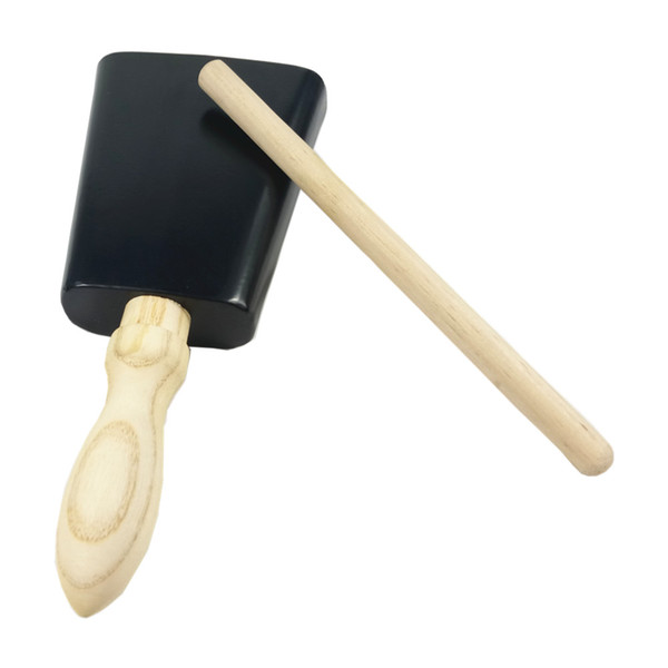 Perfessional Steel Cowbell Wooden Bar with a Stick 6inch