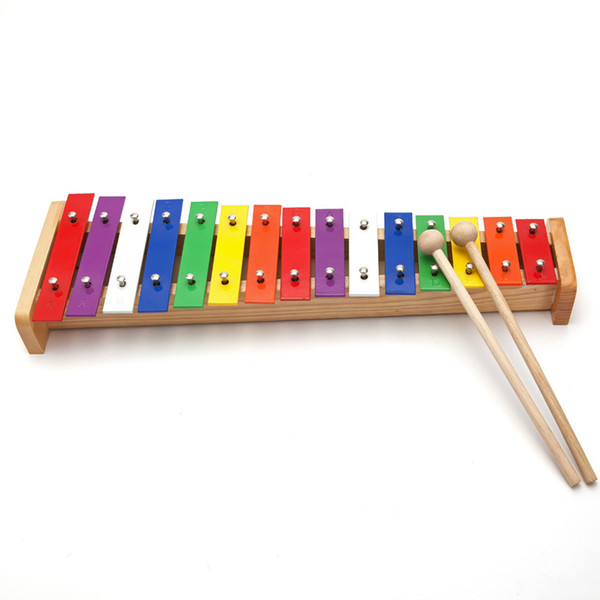 Colorful Glockenspiel Xylophone Wooden Percussion Musical Instrument For Kids