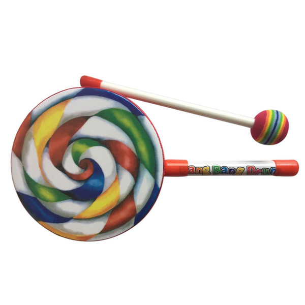 Kids Percussion Lollipop Drum, 6inch-MUSIC