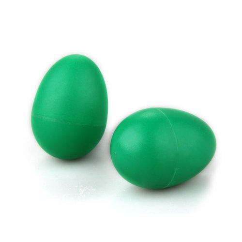 2 Plastic Green Egg Maraca Rattles Shaker Percussion Kid Musical Toy