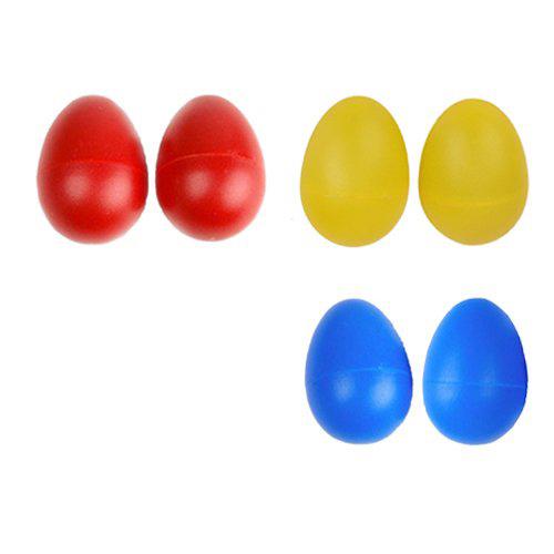 2 Plastic Egg Maraca Rattles Shaker Percussion Kid Musical Toy Yellow